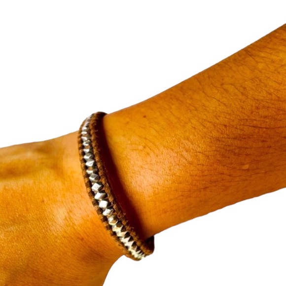 Vintage Chan Luu Leather & Sterling 925 Bracelet - Picture 4 of 5